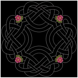 Trapunto Celtic Roses Quilt 06(Sm) machine embroidery designs