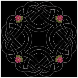 Trapunto Celtic Roses Quilt 06(Sm)