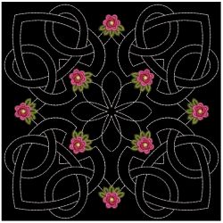 Trapunto Celtic Roses Quilt 08(Sm) machine embroidery designs