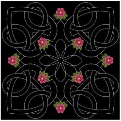 Trapunto Celtic Roses Quilt 08(Md)