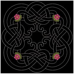 Trapunto Celtic Roses Quilt 10(Md) machine embroidery designs