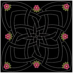 Trapunto Celtic Roses Quilt 11(Md) machine embroidery designs