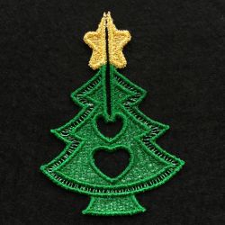 3D FSL Christmas Trees 02 machine embroidery designs