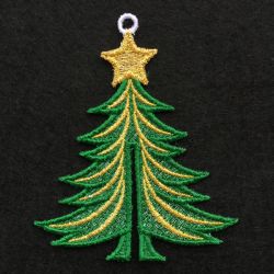 3D FSL Christmas Trees 05 machine embroidery designs