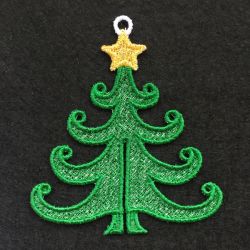 3D FSL Christmas Trees 09 machine embroidery designs