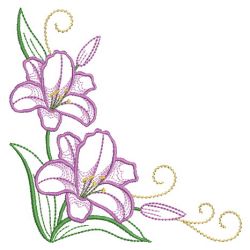 Vintage Floral Corner 01(Sm) machine embroidery designs