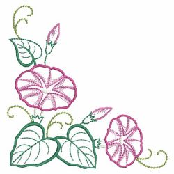 Vintage Floral Corner 02(Md) machine embroidery designs