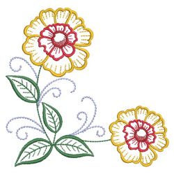 Vintage Floral Corner 08(Lg) machine embroidery designs