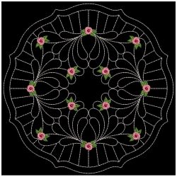 Trapunto Rose Quilt Block 5 05(Lg) machine embroidery designs