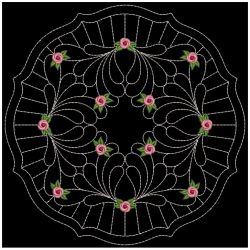 Trapunto Rose Quilt Block 5 05(Sm) machine embroidery designs