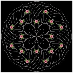 Trapunto Rose Quilt Block 5 11(Lg) machine embroidery designs