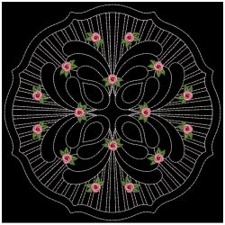 Trapunto Rose Quilt Block 5 12(Lg) machine embroidery designs