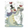Snowman And Birds 06