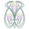 Rippled Art Nouveau Flowers 2 05(Lg)