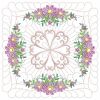 Trapunto Floral Quilt Block(Sm)