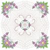 Trapunto Floral Quilt Block 08(Md)