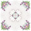 Trapunto Floral Quilt Block 08(Md)