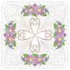 Trapunto Floral Quilt Block 09(Sm)