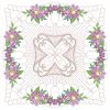 Trapunto Floral Quilt Block 11(Sm)