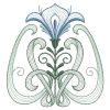 Rippled Art Nouveau Flowers 3 06(Lg)