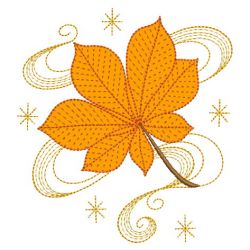 Organza Applique Fall Leaves 01(Md) machine embroidery designs