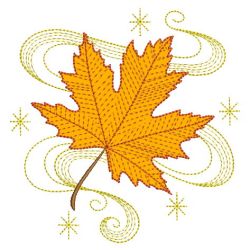 Organza Applique Fall Leaves 02(Md) machine embroidery designs