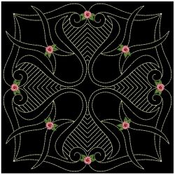 Trapunto Rose Quilt Block 6(Sm) machine embroidery designs