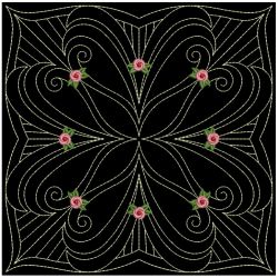 Trapunto Rose Quilt Block 6 05(Lg)