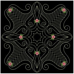 Trapunto Rose Quilt Block 6 06(Md) machine embroidery designs