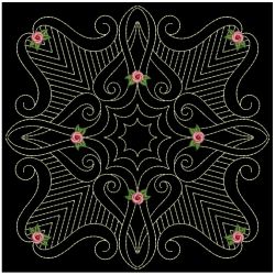 Trapunto Rose Quilt Block 6 06(Sm)