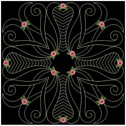 Trapunto Rose Quilt Block 6 08(Sm) machine embroidery designs