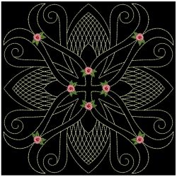 Trapunto Rose Quilt Block 6 09(Sm)