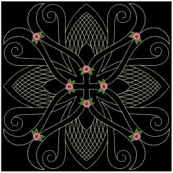 Trapunto Rose Quilt Block 6 09(Sm)