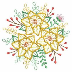 Vintage Floral Spray 04(Lg) machine embroidery designs