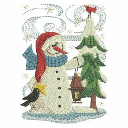 Snowman And Birds 02