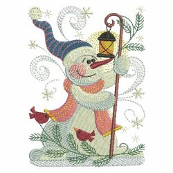 Snowman And Birds 03 machine embroidery designs