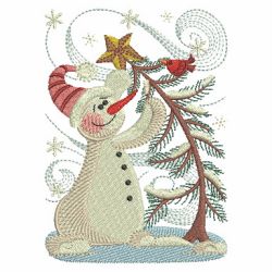 Snowman And Birds 07 machine embroidery designs