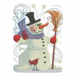 Snowman And Birds 10 machine embroidery designs