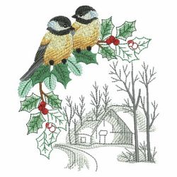 Winter For The Birds 01(Lg) machine embroidery designs