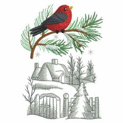 Winter For The Birds 07(Lg) machine embroidery designs