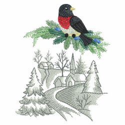 Winter For The Birds 09(Md) machine embroidery designs