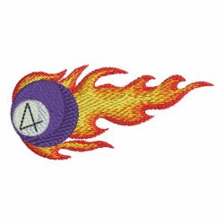 Flaming Sport Balls 03 machine embroidery designs