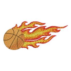 Flaming Sport Balls 04 machine embroidery designs