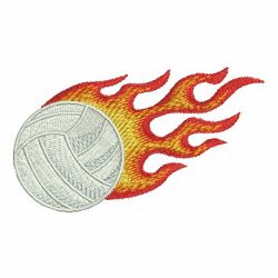 Flaming Sport Balls 07 machine embroidery designs