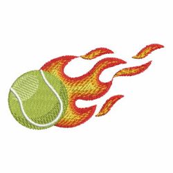 Flaming Sport Balls 08 machine embroidery designs
