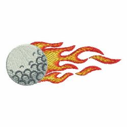 Flaming Sport Balls 10 machine embroidery designs