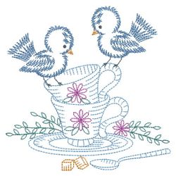 Vintage Happy Bluebirds 10(Sm) machine embroidery designs