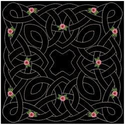 Trapunto Celtic Roses Quilt 2 05(Sm) machine embroidery designs