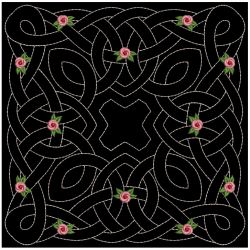 Trapunto Celtic Roses Quilt 2 05(Sm)