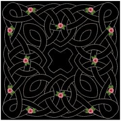 Trapunto Celtic Roses Quilt 2 05(Sm)